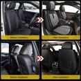 thumbnail image 7 of DIKSOAKR Car Seat Covers Fit for Honda Pilot 2005-2016 Front 2 Seats Cover Waterproof Faux Leather Compatible Airbag Automotive Cushion Protector(2 Seats, Black&Grey), 7 of 7