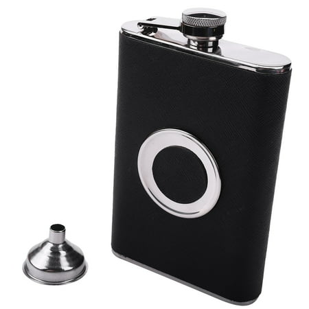 

Stainless Steel 8 Hip Flask Collapsible 2 Shot Glass Funnel