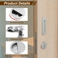 thumbnail image 3 of Uxcell Finger Flush Pulls Pocket Door Hardware Recessed Closet Handle Round Sliding Pocket Door Hardware, Silver 2 Pcs, 3 of 7