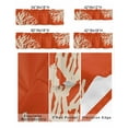 thumbnail image 4 of Rod Pocket Window Valances Classic Ocean Beige Coral on Orange Short Kitchen Curtains Abstract Marine Window Treatment Drapes for Bedroom Bathroom Living Room 42x18In,1 Panel, 4 of 7