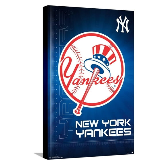 MLB New York Yankees - Logo 16 Canvas Wall Poster, 14.725" x 22.375"