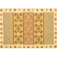 thumbnail image 1 of Ahgly Company Indoor Rectangle Abstract Brown Contemporary Area Rugs, 2' x 5', 1 of 4