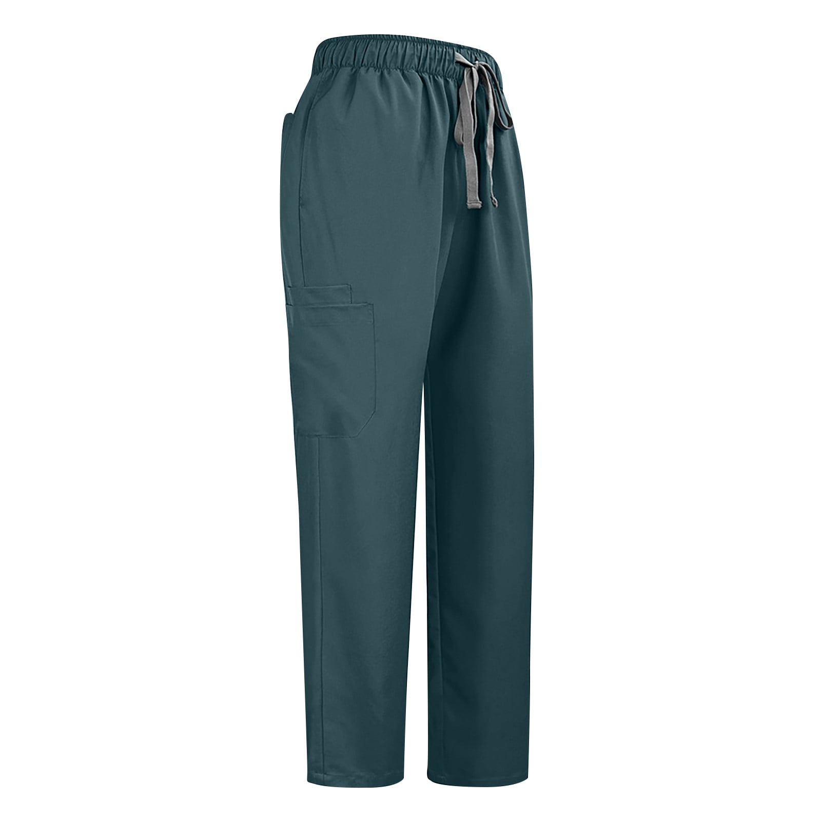 2 Piece Sets For Women, Women's Quick-Dry 2-Piece V-Neck Scrub Uniform Set - Short Sleeve Work Tee & Pants with Pockets, Solid Color, Comfort Fit, Four Seasons Ad Green