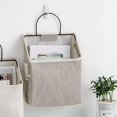 thumbnail image 2 of Organizador de pared de 1 pieza, bolsa colgante de lino y algodón, organizador de bolsa colgante plegable para dormitorio y baño, 2 of 4