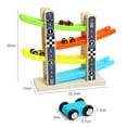 thumbnail image 7 of PPgejGEK Stocking Stuffers for Kids Boy and Girl Gifts Wooden Race Track Car Ramp Racer with 4 Mini Cars Toddler Toy, 7 of 7