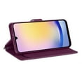 thumbnail image 4 of For Samsung Galaxy A25 5G Premium Leather Wallet with Credit Card ID Slots Cash Holder Duo Flip Pouch Stand and Strap Cover ,Xpm Phone Case [ Dark Purple ], 4 of 10