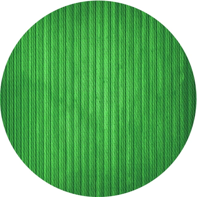 Ahgly Tapis Rond Lavable en Machine Intérieur Transitionnel Vert, 4 Pieds Rond