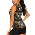 thumbnail image 3 of Balery Sunflower Field Spotted Dog Camiseta sin mangas estampada ligera para mujer, tops de entrenamiento sin mangas, camisetas de yoga transpirables de secado rápido.-XX-Large, 3 of 7