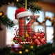 thumbnail image 4 of Adornos Navideños con Monograma Acrílico de 26 Letras y Gorro de Papá Noel | Adornos Colgantes 2D para Árbol de Navidad | Decoración Navideña para El Hogar | Adornos Navideños Multiusos para Chimenea, 4 of 5