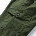 thumbnail image 3 of Cargo Shorts for Men, Mens Plus Size Big Tall Casual Elastic Waisted Solid Color Waterproof Cargo Shorts with Multi Pockets Summer, 3 of 8