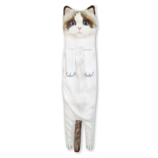 Cute Cat Towel Multipurpose Microfiber Face Towel Hangable Super Soft Absorbent Towel