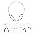 thumbnail image 3 of Women Girls Rhinestone Decorated Leaf Style Hairband / Headwear / Hair Loop with Elastic Band (Silver), 3 of 4