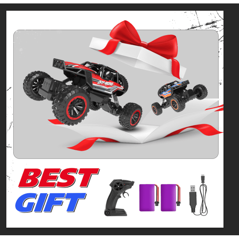 JoyStone 1:12 RC Monster Truck, 4WD Off-Road, Metal Shell, LED