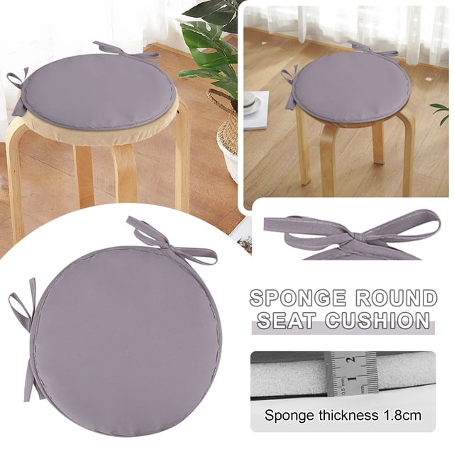 Coussin de Siège Rond pour Chaise de Jardin, Tabouret de Patio Extérieur et Salle à Manger, Confort