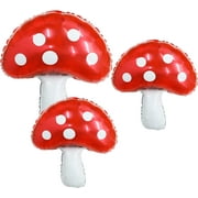 XD5-3Pack 31'' Mushroom Foil Balloon,Mushroom Birthday Party Supplier Fairy Princess Birthday Woodland Theme Balloon Baby Shower Supplies Fairy Garden Party Mushroom Decoration-5