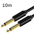thumbnail image 2 of Cable de Audio Jack de 6,5 mm Cable Auxiliar Jack Macho A Macho de PVC 6,35 para Amplificador Mezclador de Guitarra Bajo 6,35 Mm, 10 Metros, 2 of 8