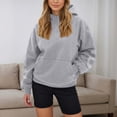 thumbnail image 4 of FYDUU Women's Hoodies Oversized Sweatshirt Letter Print Loose Hooded Sweatshirts Long Sleeve Comfortable Basic Pullover Tops, 4 of 7