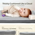 thumbnail image 5 of Ultra Soft 1.3" Thick Baby Play Mat for Floor, Large Velvet 71x59 Playpen Mat, Baby-Safe & Non-Slip Tummy Time Mat, Crawling Mat for Babies, Toddlers, Infants, Kids, Easy Care, Gray, 5 of 6