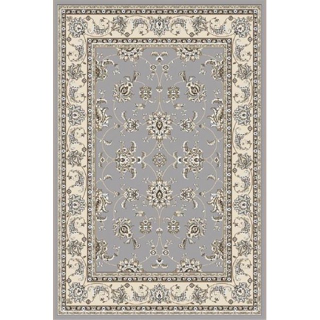 Radici 1780-0034-GREY Pisa Round Grey Traditional Turkey Area Rug- 5 ft. 3 in.