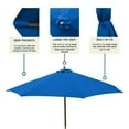 thumbnail image 2 of Covered Living 9ft Market Patio Umbrella 8 Rib Replacement Canopy Capri Blue Olefin, 2 of 7