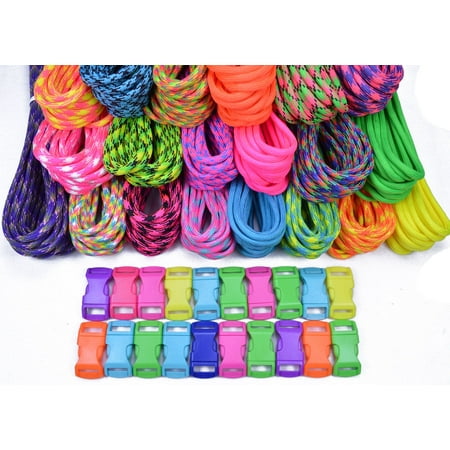 Bored Paracord Brand Paracord Starter Kit - Big Neon Combo (Best Big Bore Kit For Crf150f)