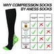 thumbnail image 5 of 1 par de calcetines deportivos de compresión, calcetines deportivos de nailon, Unisex (verde degradado S/M) Ehuebsd Para estrenar, 5 of 6