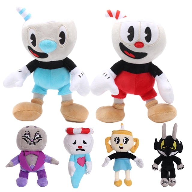 Juguetes de Peluche Kawaii Cuphead, Mugman The Cáliz, muñeco de Peluche suave, juegos de dibujos animados, muñeca de juguete para niños, regalos de cumpleaños