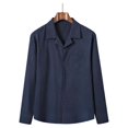 thumbnail image 7 of Lmueinov Men's Linen Shirts Long Sleeve Casual Shirts Lightweight Solid Button Down Shirt for Men Beach Summer Fall Business Shirt, 7 of 7