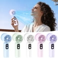 thumbnail image 5 of SHENGXINY Portable Fan Handheld Fan High Speed Digital Display Handheld Fan USB Rechargeable Quiet Mini Portable Cooling Fan for Office Travel Outdoor Daily Use, 5 of 5