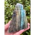 thumbnail image 5 of Natural Labradorite Slab, High Flash Free Standing Display Specimens, Raw Labradorite Slab Cut Base (3-4 lbs), 5 of 7