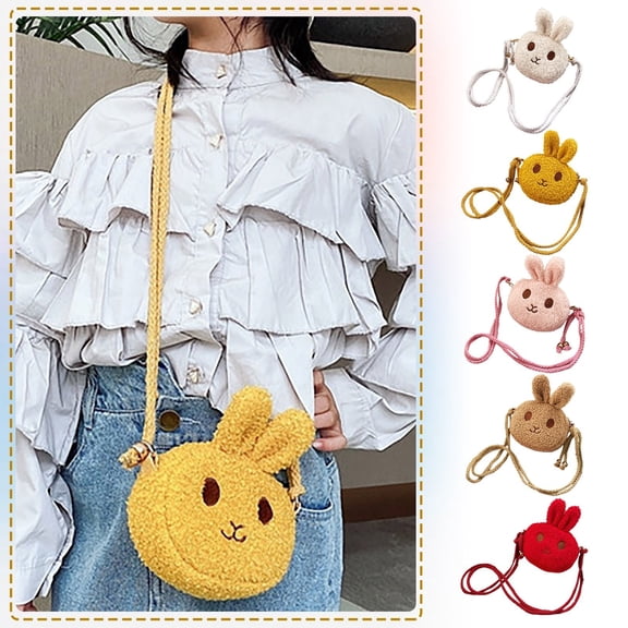 CAIXIA Crossbody Bags For Women Travel Teens Girls Cute Rabbit Cartoon Crossbody Messenger Purse, Fashion Soft Daily Shoulder Sling Bag