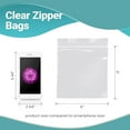 thumbnail image 4 of Clear Plastic Reclosable Zipper Bags, 6 x 6 Inches. Pack of 1000 Reclosable Plastic Bags with Zipper Closure. 2 Mil Plastic Jewelry Bags. Waterproof Reclosable Zip Bags for Industrial Use, 4 of 6