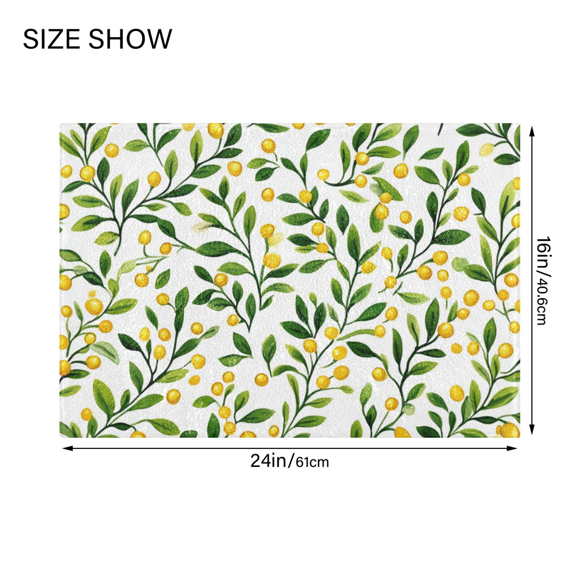 Yayeee Bath Rug for Bathroom Floor Non Slip Rectangle Fluffy Soft Absorbent Mat, 16"x24", Olive Leaf
