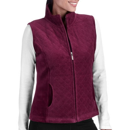 White Stag Women's Quilted Velour Vest