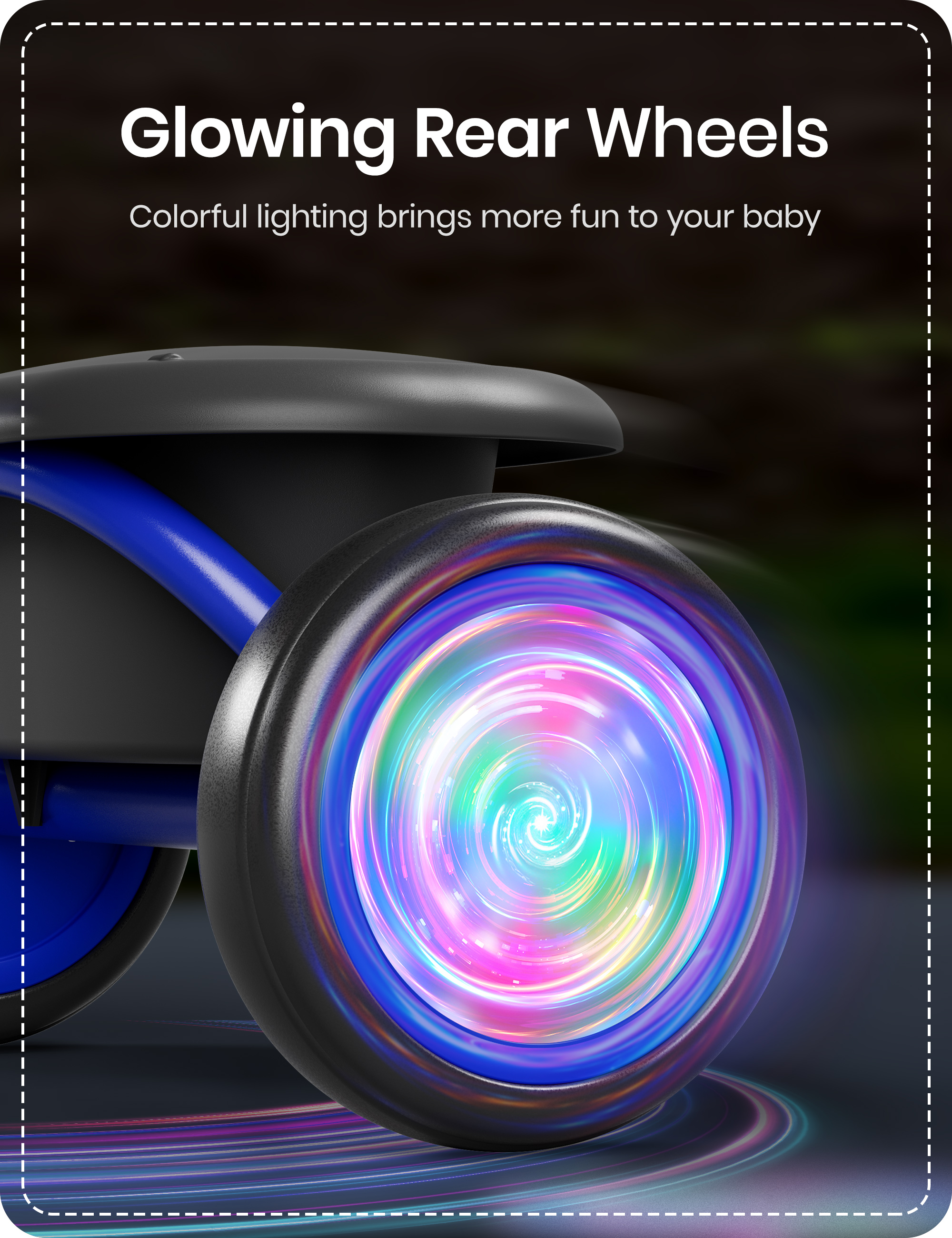 Besrey Toddler Tricycle with Flashing Wheels photo 5