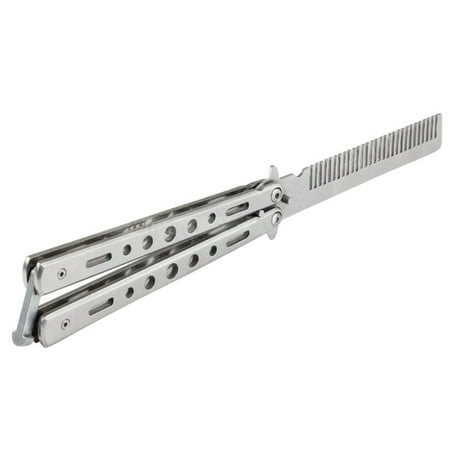 Butterfly Stainless Steel Practice Training Balisong Style Knife (Best Butterfly Knives Under 100)