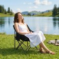 thumbnail image 2 of Outsunny Lightweight Camping Chair for Adults with Carry Bag Side Pocket, 2 of 10