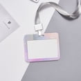 thumbnail image 6 of Susaid Rainbow Unicorn Party Print ID Badge Holder with Double-Sided Windows Horizontal Hard Plastic Case Black Card Protector Pouch for Office School ID Credit Cards, 6 of 7