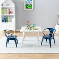 Kids Navy Metal Activity Chair - Set of 2, Desk Chair, Steel, Easy Clean - Walmart.com