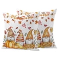 thumbnail image 6 of Thanksgiving Fall Outdoor Pillow Covers 18x18 Inch Throw Pillow Covers Set of 2 Waterproof Decorative Pillow Cases Country Gnomes Pumpkin Maple Leaves Cushion Covers for Patio Furniture Garden Couch, 6 of 8