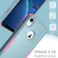 thumbnail image 7 of for iPhone XS/X Case, Hybrid Case Compatible with iPhone XS/X Case, Hybrid Heavy Duty Military Grade Full-Body Drop Shockproof Dustproof 3-Layers Rugged Protective Phone Cover, 
Green + Pink, 7 of 7