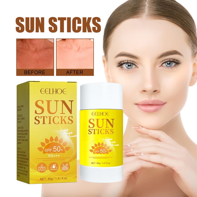Pisexur Belleza Maquillaje Protector solar facial hidratante Super Stick SPF50 40 g Pantalla SPF50para mujeres y hombres