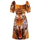 thumbnail image 5 of Vestido sin mangas de Tigre y llama para mujer vestidos de cumpleaños de lujo para mujer, 5 of 6