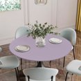 thumbnail image 5 of Purple Solid Color Round Tablecloth for 36-44 Inch Tables, Fitted Table Cover with Elastic Edge, Aesthetics Contemporary Luxury Waterproof Outdoor Table Cloth Protector for Patio Garden Dinner Picnic, 5 of 9