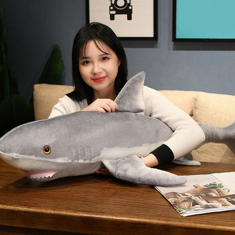 LIWEN Shark Plush Pillow - Soft Touch, Realistic Animal Doll Plushies  Companion for Sofa Cushion, Giant Shark Toy Stuffed Animal Sea Doll Pillow  