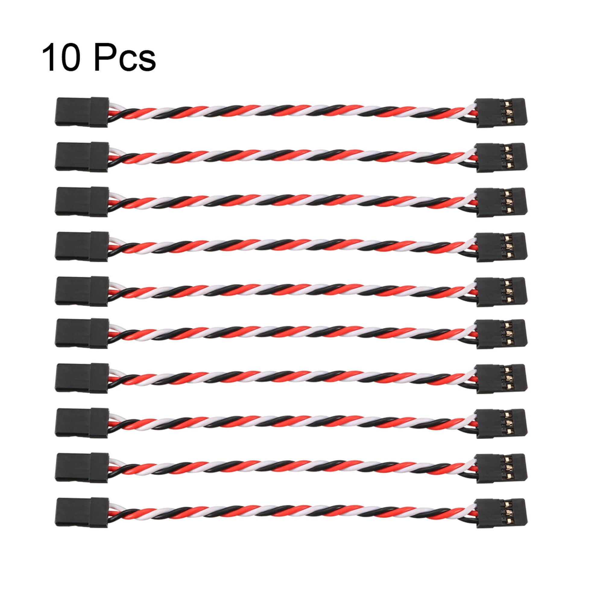 Details about  / 10Pcs 10cm Servo Extension Cable 60 Core RC Futaba Lock Anti-interference