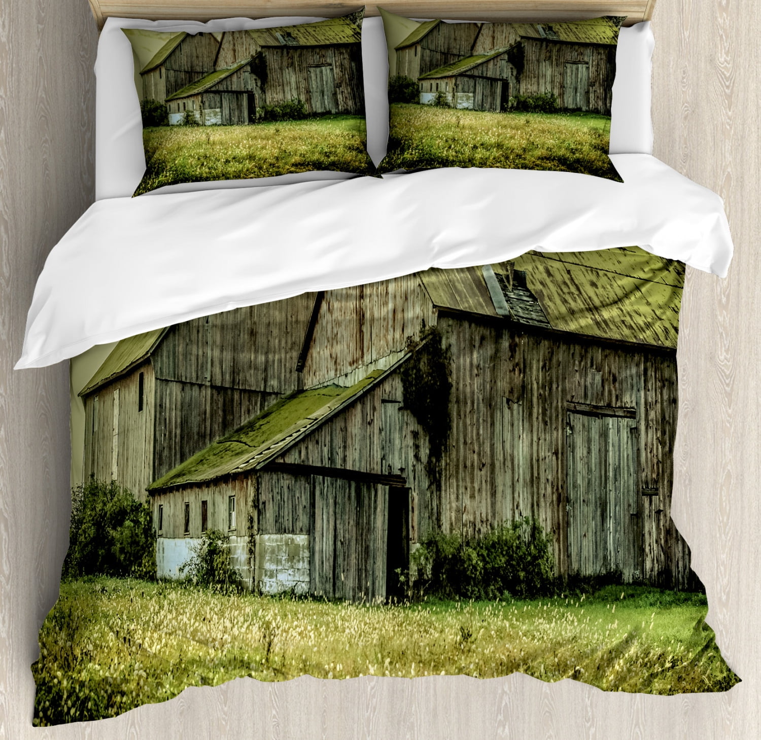 Country Duvet Cover Set Farmer Field Barn Warehouse Midwest