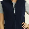 thumbnail image 4 of Ladies Polar Fleece Vest Sweater No Sleeve Casual Solid Zip Front Jacket Large, 4 of 4