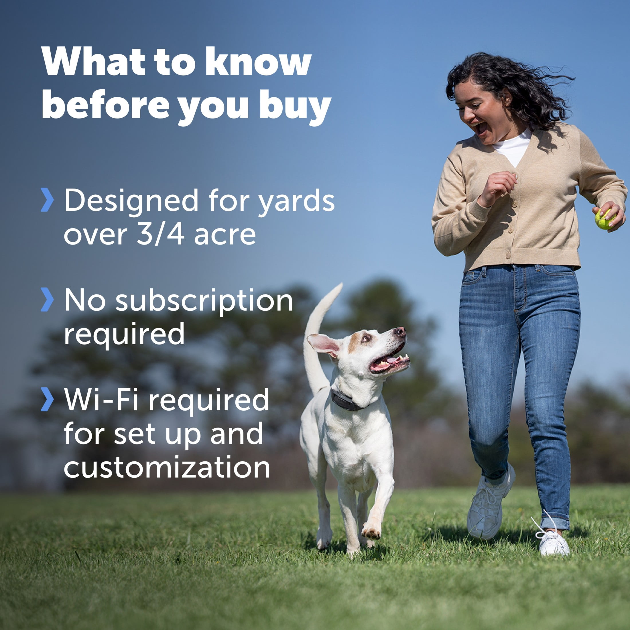 PetSafe Guardian GPS Dog Fence  No Subscription  Create Your Own Wireless Dog Fence  Single-Yard Fence for Yards 3/4 Acres or Larger  World's Safest GPS Dog Fence Tech  New, Redesigned Collar