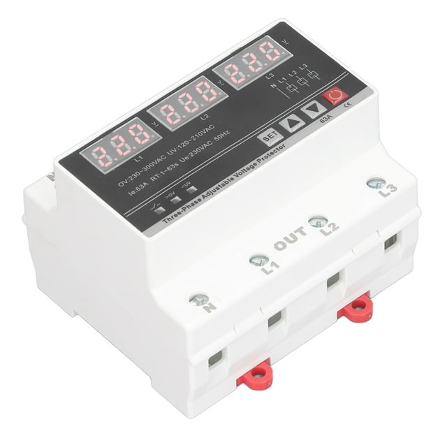 Dispositivo de protección de voltaje, protector ajustable trifásico Protector de sobretensión Protector ajustable de fase diseñado para precisión